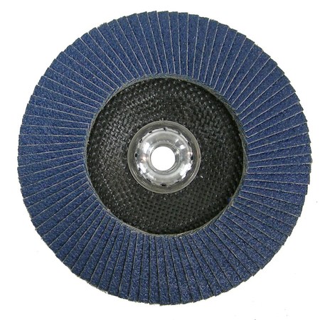 Weiler 6" Tiger Disc Abrasive Flap Disc, Conical (TY29), 40Z, 5/8"-11 UNC 50659